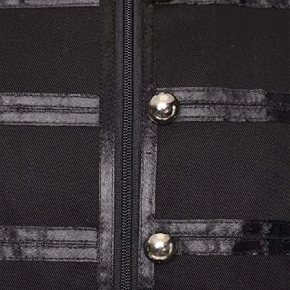 Männer Retro Gothic Jacke Gehrock Steampunk Viktorianischen Morgen Steampunk Top Stehkragen Langarm Casual