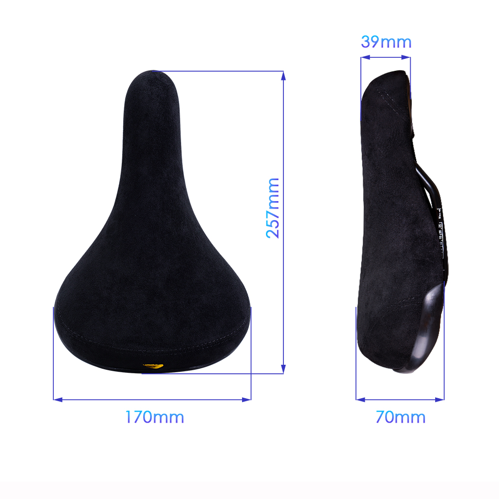 Funsea Bicycle Saddle Wheelie Black With Logos Seat For Bicycles Flannelette Bike Seats Embroidery Logo 8mm Rail