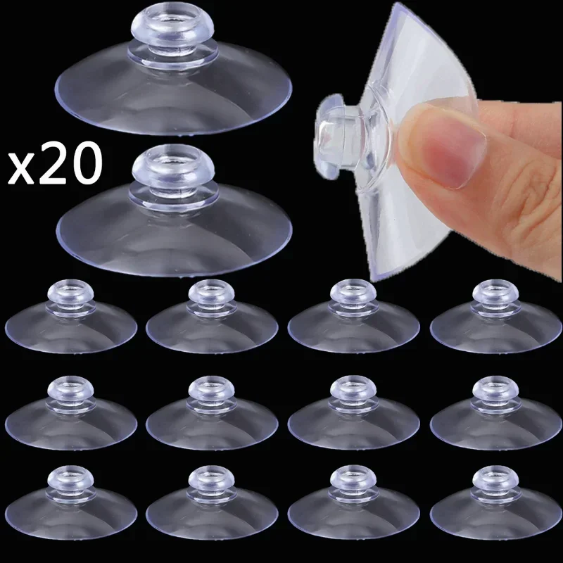 5/20Pcs Clear Sucker Powerful Vacuum Mushroom Head Suction Cups Wall Hook Kitchen Bathroom Wedding Glass Decor Hooks 2/3/4/5cm