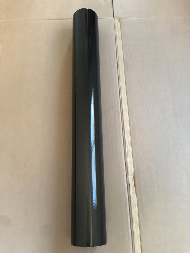 Гладкая черная светоотражающая наклейка из ПВХ KK