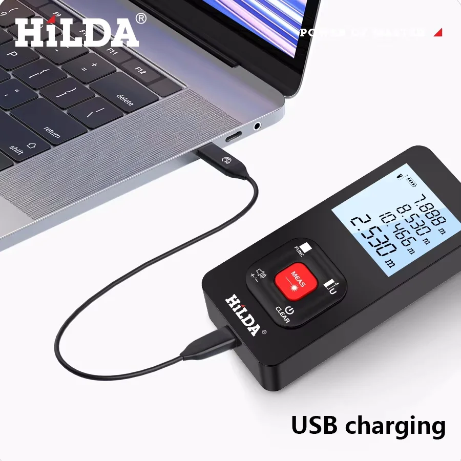 HILDA 50 M/100 M/120 M เลเซอร์ Rangefinder ระยะทางเลเซอร์เทป Range Finder อาคาร Professional เมตรไม้บรรทัดเลเซอร์เครื่องมือทดสอบ
