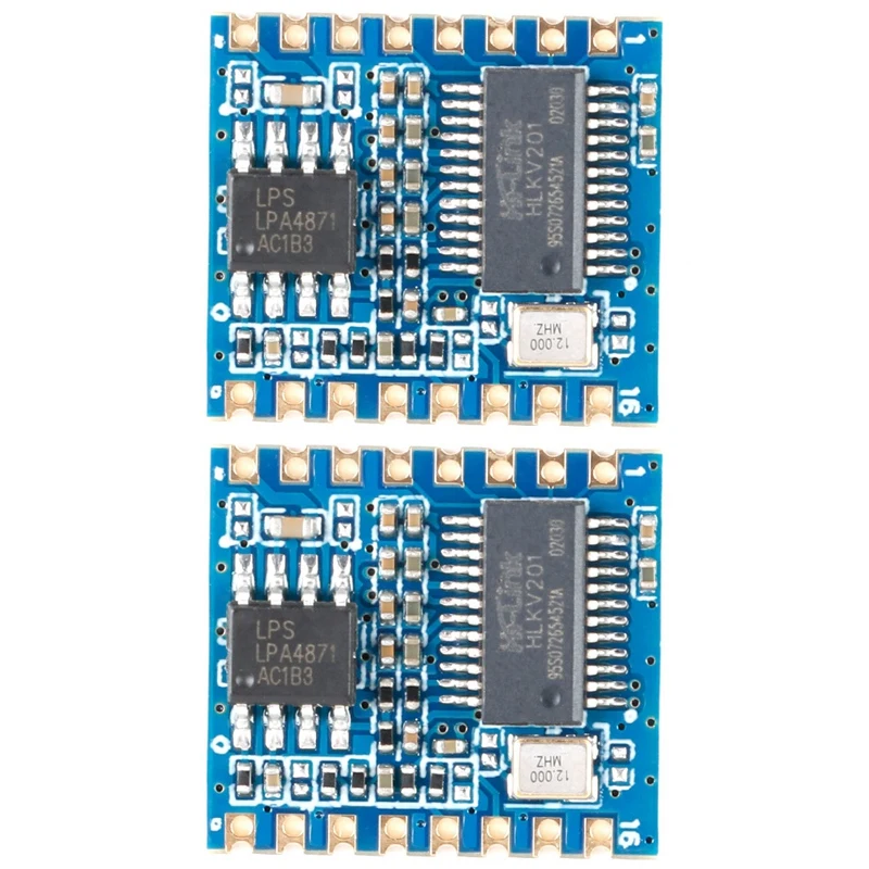 2X Hi-Link/HLK-V20 Smart Voice Recognition Control Board Module Serial Port Module Dual-Mode DIY
