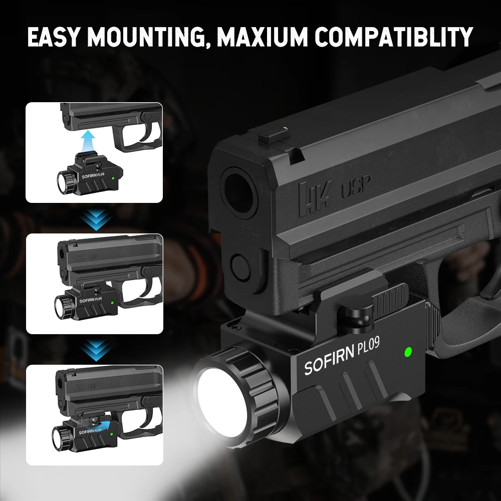 SOFIRN PL09 Tactical Flashlight SST40 Led light 1600lm Rechargeable Light weight High Lumen with Strobe Mode