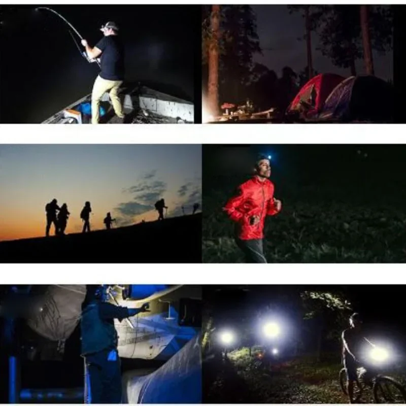 Mini faro LED portátil XPE + COB, recargable por USB, con batería 18650, luz para acampar al aire libre, faro para pesca nocturna