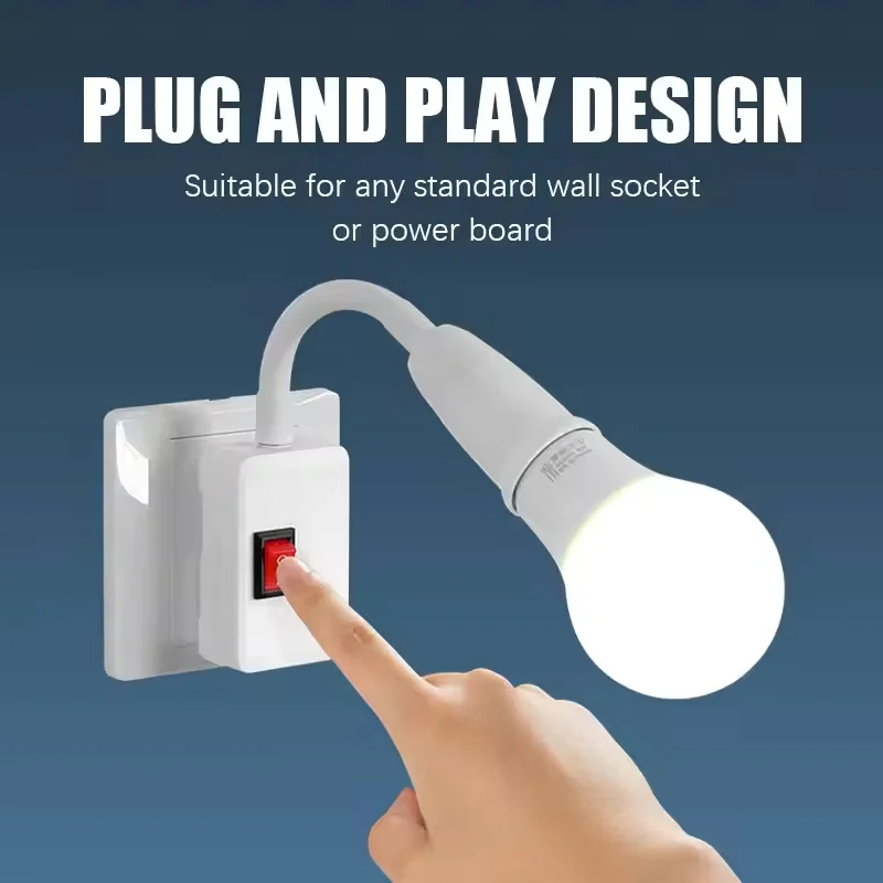 Plugue direto cabeça da lâmpada rotativa e27 soquete suporte da lâmpada com interruptor plugue da ue suporte da lâmpada led candeeiro de mesa base da lâmpada