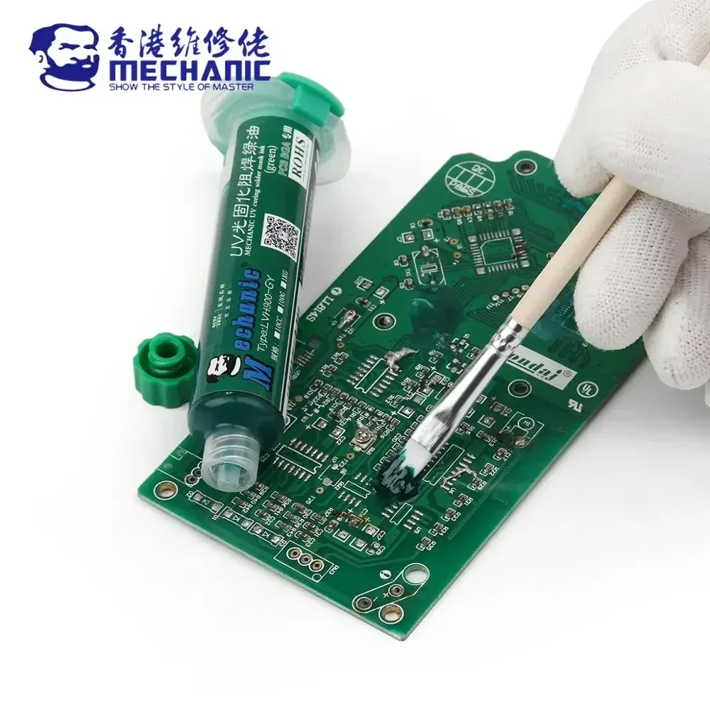 MECHANIC 6 Colors 10ml UV Curing Solder Mask Ink for PCB BGA Circuit Board Insulating Protect Soldering Paste Flux Oil Mechanic