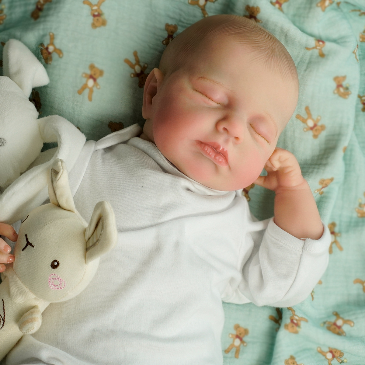 JOYORA Full Body gesloten oogpop pasgeboren babypop levensecht verjaardagscadeau kinderspeelgoed kerstcadeau kunstcollectiepop