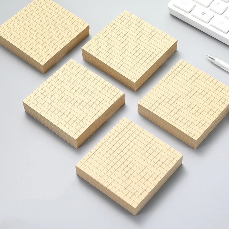 Bloc de notas adhesivas de papelería, marcapáginas de oficina, notas adhesivas de color caqui/blanco/pegatinas en cuaderno, 1 Uds., 80 hojas