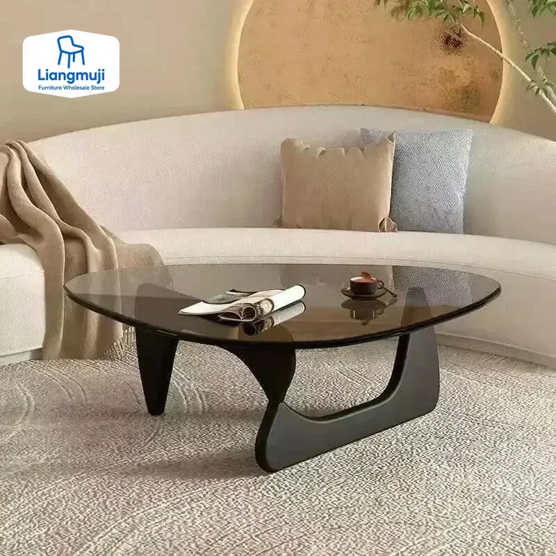 Mesa de centro de vidro sala de estar mesas de centro escandinavas vidro temperado casa varanda mesa de canto moderno e minimalista novo