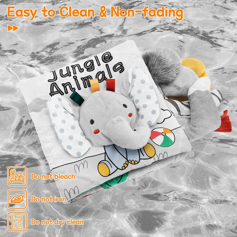 หนังสือเด็กอ่อน 3D Touch รู้สึกความคมชัดสูงหนังสือ Sensory Early Learning รถเข็นเด็กของเล่นสําหรับทารกเด็กวัยหัดเดินของขวัญ 0-12 เดือน