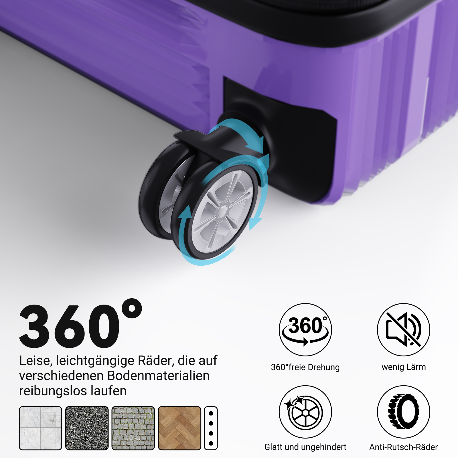 Comanlai 28-24-20 inch, set van 3 koffers, bagagesets met 4 universele wielen en dragend apparaat, ABS reiskoffer