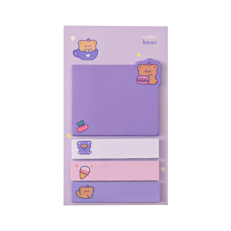 Kawaii animaux mignons papier Notes autocollantes bloc-Notes créatif bloc-Notes bureau école papeterie adhésif autocollants décoration