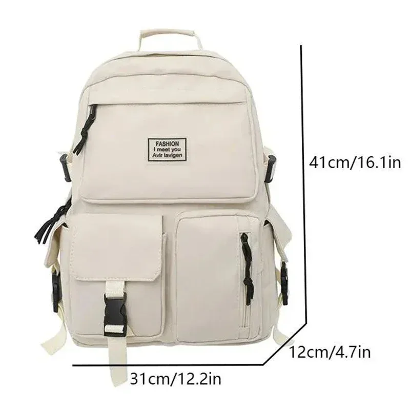 Mochila Universal de nailon para hombre y mujer, mochila escolar informal de gran capacidad, mochila para ordenador a la moda, desplazamientos diarios