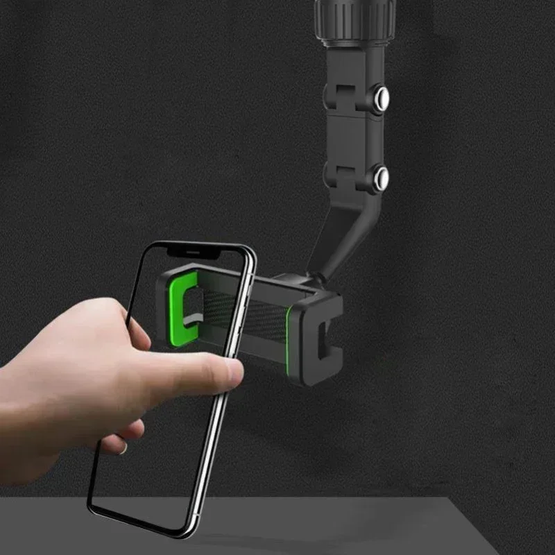 VIKEFON-soporte Universal giratorio de 360 grados para teléfono de coche, soporte multifuncional para espejo retrovisor de coche, Clip para asiento, soporte para teléfono móvil