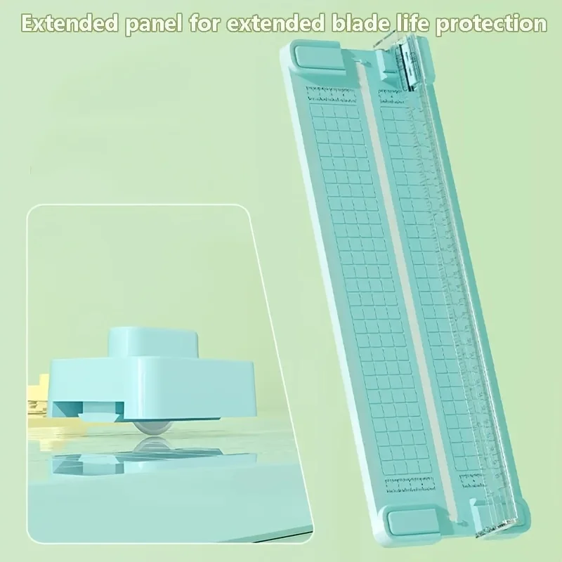 Cortador de papel bidireccional Manual 4 en 1 con 4 cuchillas, uso portátil para oficina, escuela y hogar, herramienta de corte de precisión, 1 ud.