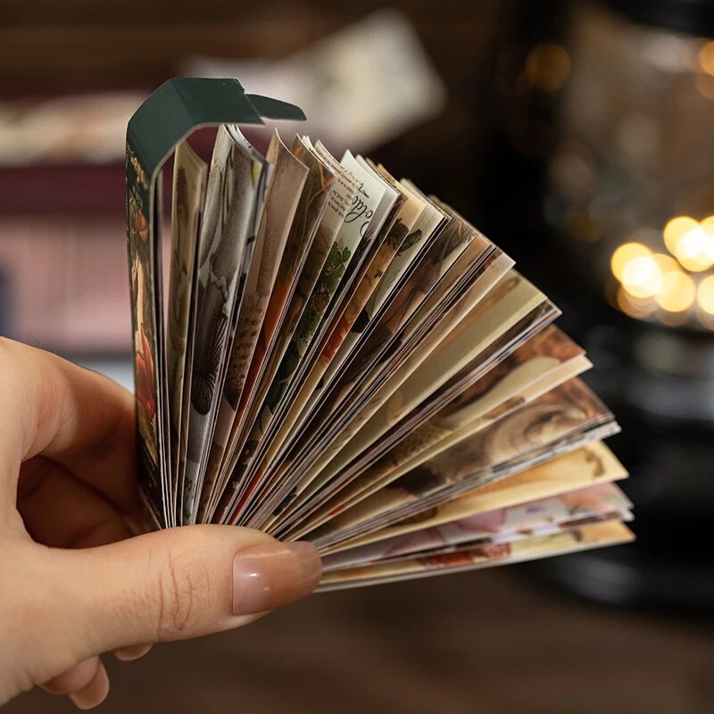 Creative Retro สติกเกอร์แพ็ค 50 แผ่น/ชุดกระดาษ Washi วัสดุวรรณกรรมคู่มือไดอารี่วัสดุสติกเกอร์ตกแต่ง