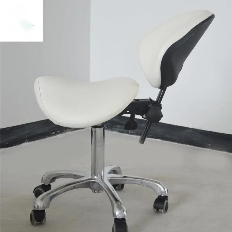 Dental Practitioner Saddle Chair Rotating Beauty Salon & Barber Stool with Backrest Adjustable Makeup Chair for Comfortable Use