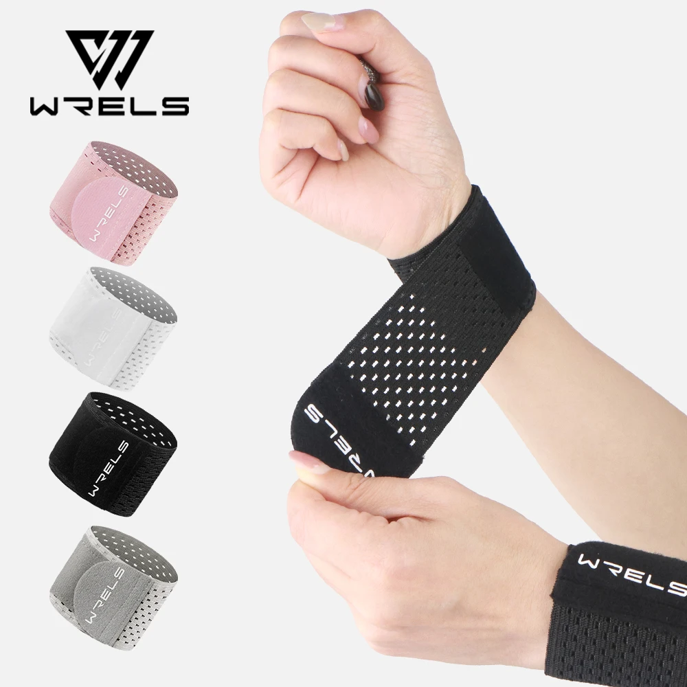 WRELS muñequera de compresión deportiva elástica ajustable protector de muñeca soporte baloncesto entrenamiento de pesas muñequeras
