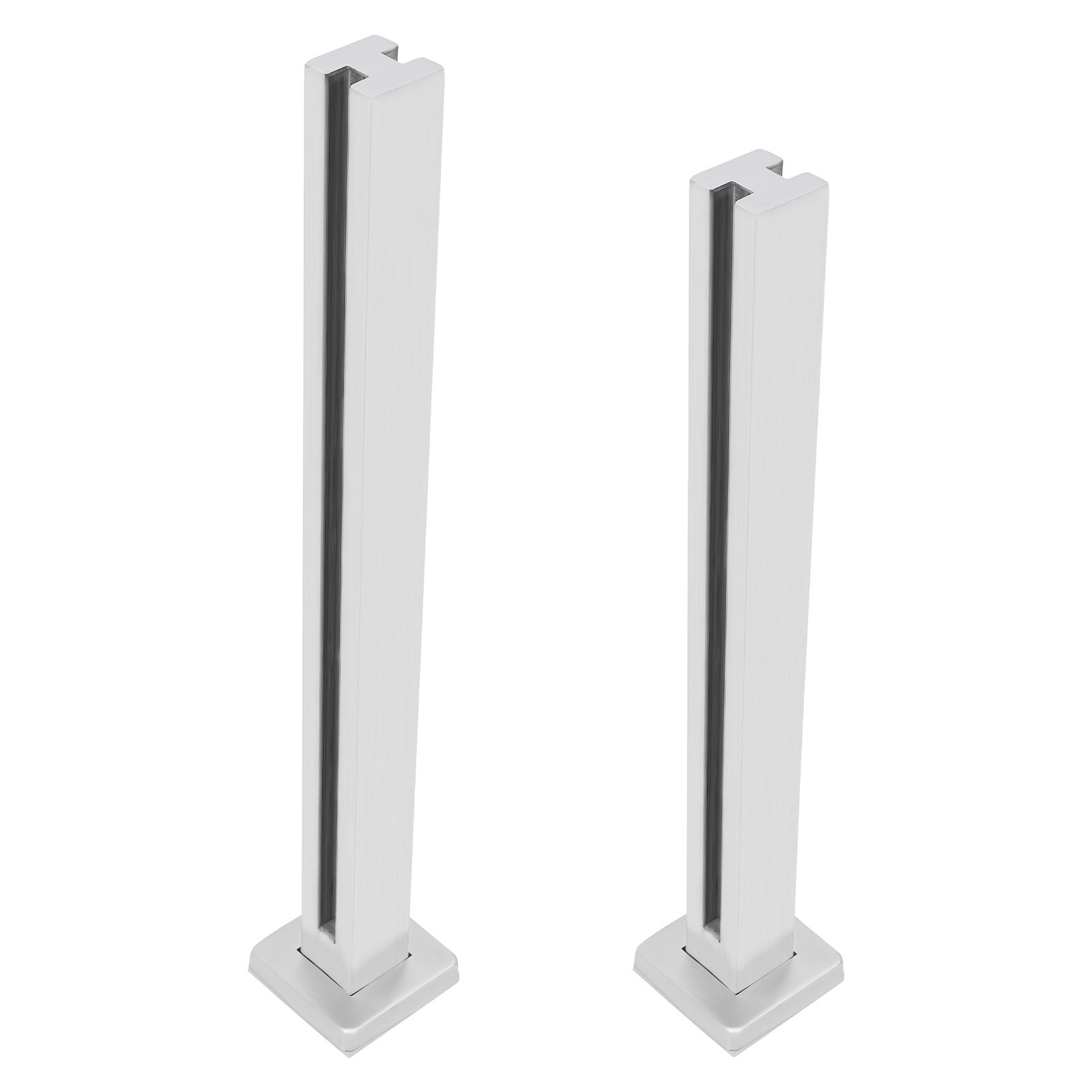 Durable Stainless Steel Railing, 220 lbs Capacity, 26-inch Post, Glass Panel, Rust-Resistant for Residential or Commercial Use