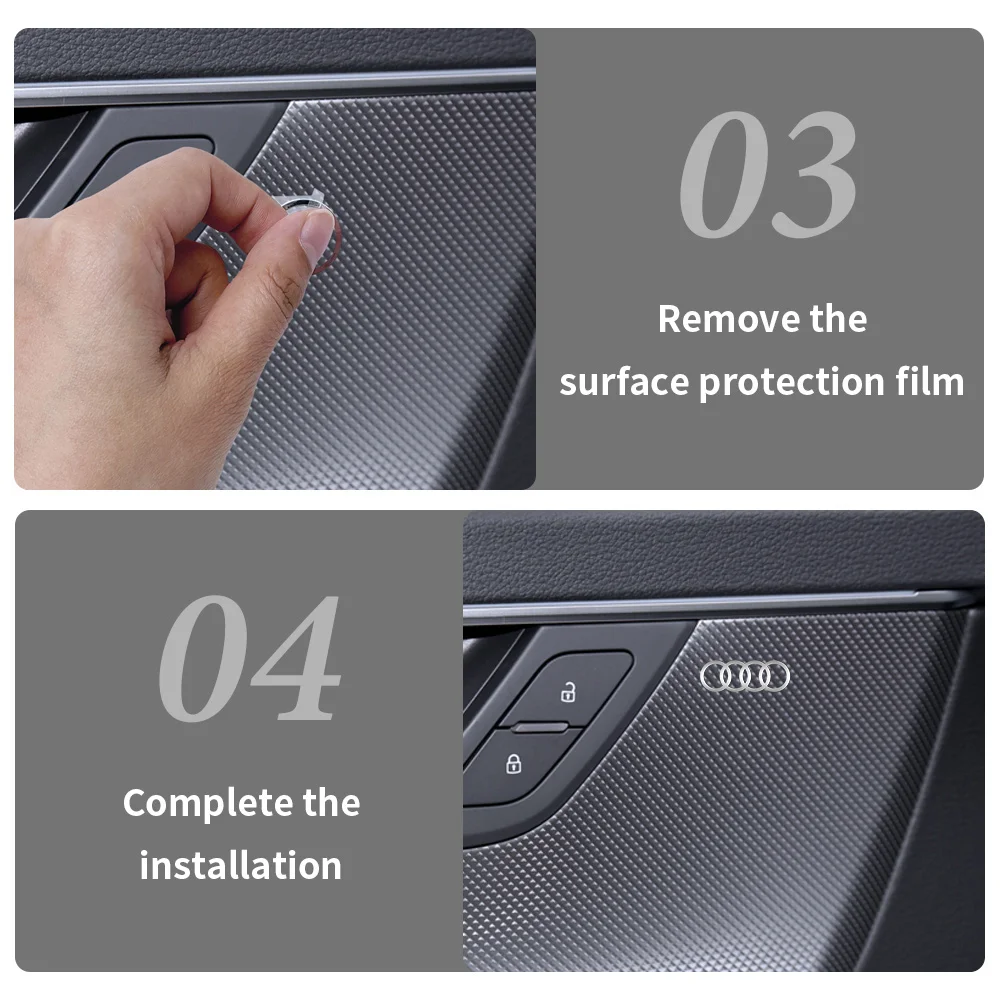 2/5/10PCS Aluminum Car Interior Decoration Sticker Badge Decal for Audi SLINE A3 Q5 B9 A2 C6 A4 B8 8P 8V B6 A5 A6 C7 Q7 RS TT Q8