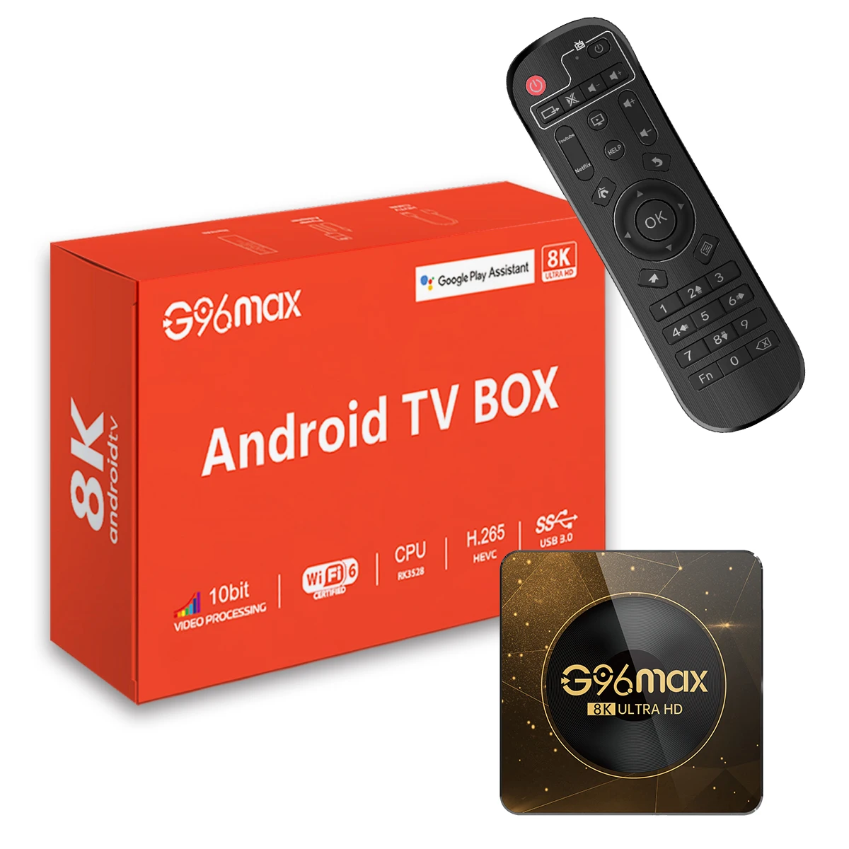 Android 13 4K Dispositivo de TV inteligente Amlogic RK3528 Wifi6 4GB 64GB Bluetooth Chromecast Wifi6 AV1 reproductor multimedia de vídeo Set Top Box Max A13