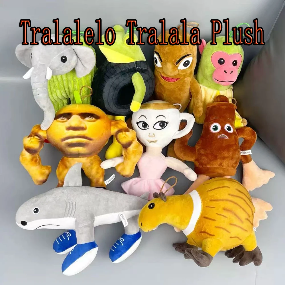 Tralalelo Tralala Peluche Tungtung Italiano Brainrot Al Tralalero Tralala Peluche Bambola Farcito Morbido Cuscino Giocattoli Personalizzati