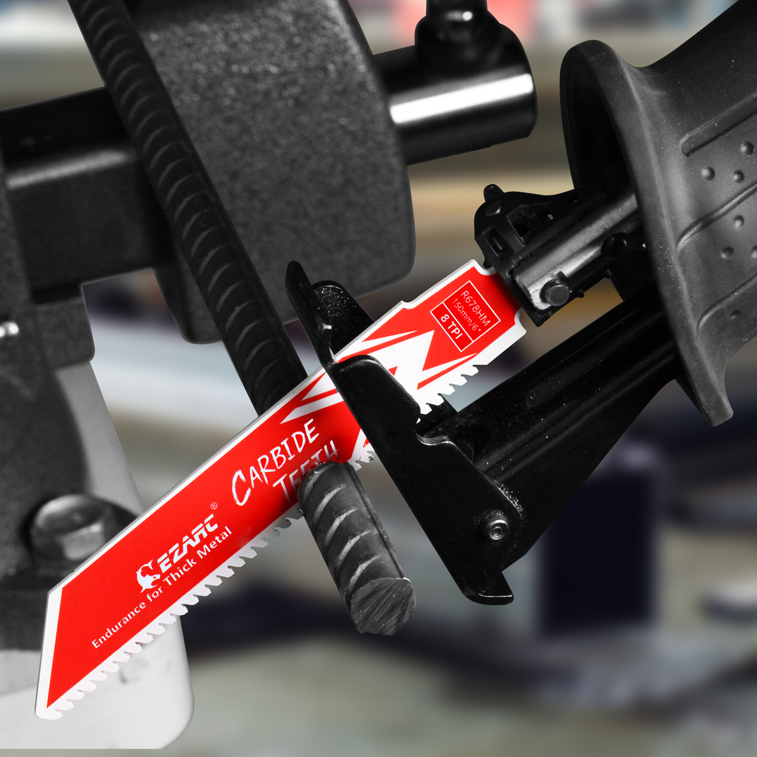 EZARC 3/6/9 unidades 150 mm (6 polegadas) lâmina de serra alternativa de carboneto R678HM resistência para metal grosso, ferro fundido, liga de aço, 8TPI