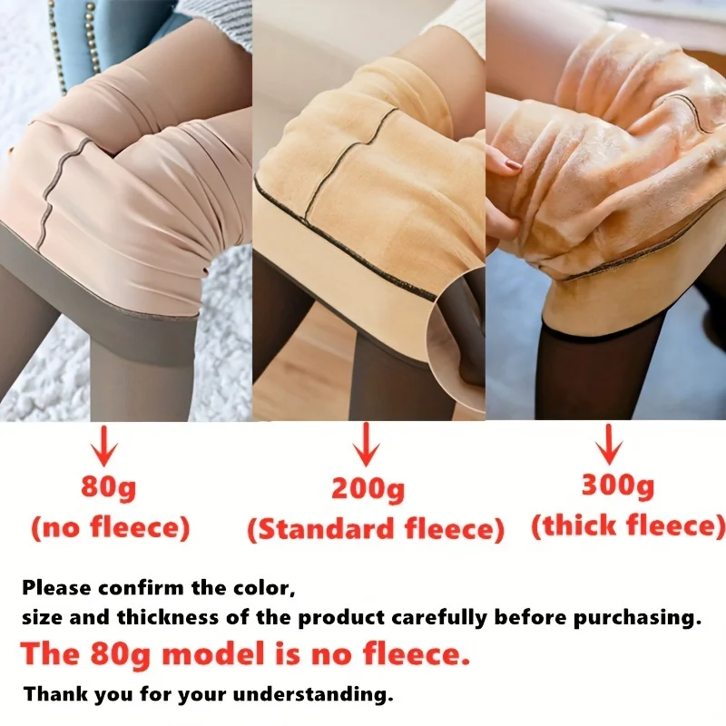 Frauen Fleece Strumpfhosen Frau Warme Winter Strumpfhosen Sexy Transluzente Strümpfe Thermische Elastizität Panty Mode Leggings Weibliche