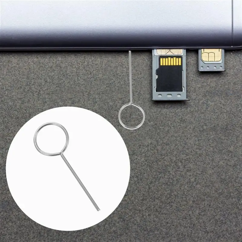 ถาดใส่ซิมการ์ดแบบเปิดเครื่องมือสำหรับโทรศัพท์มือถือแบบสากลสำหรับ iPhone 12จำนวน100ชิ้น