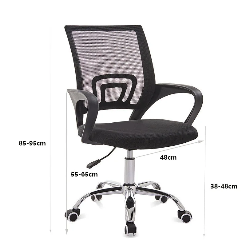 Office Chair Ergonomic Desk Chair Mesh Computer Chair Lumbar Support Adjustable Stool Rolling Swivel Chair For Home Office