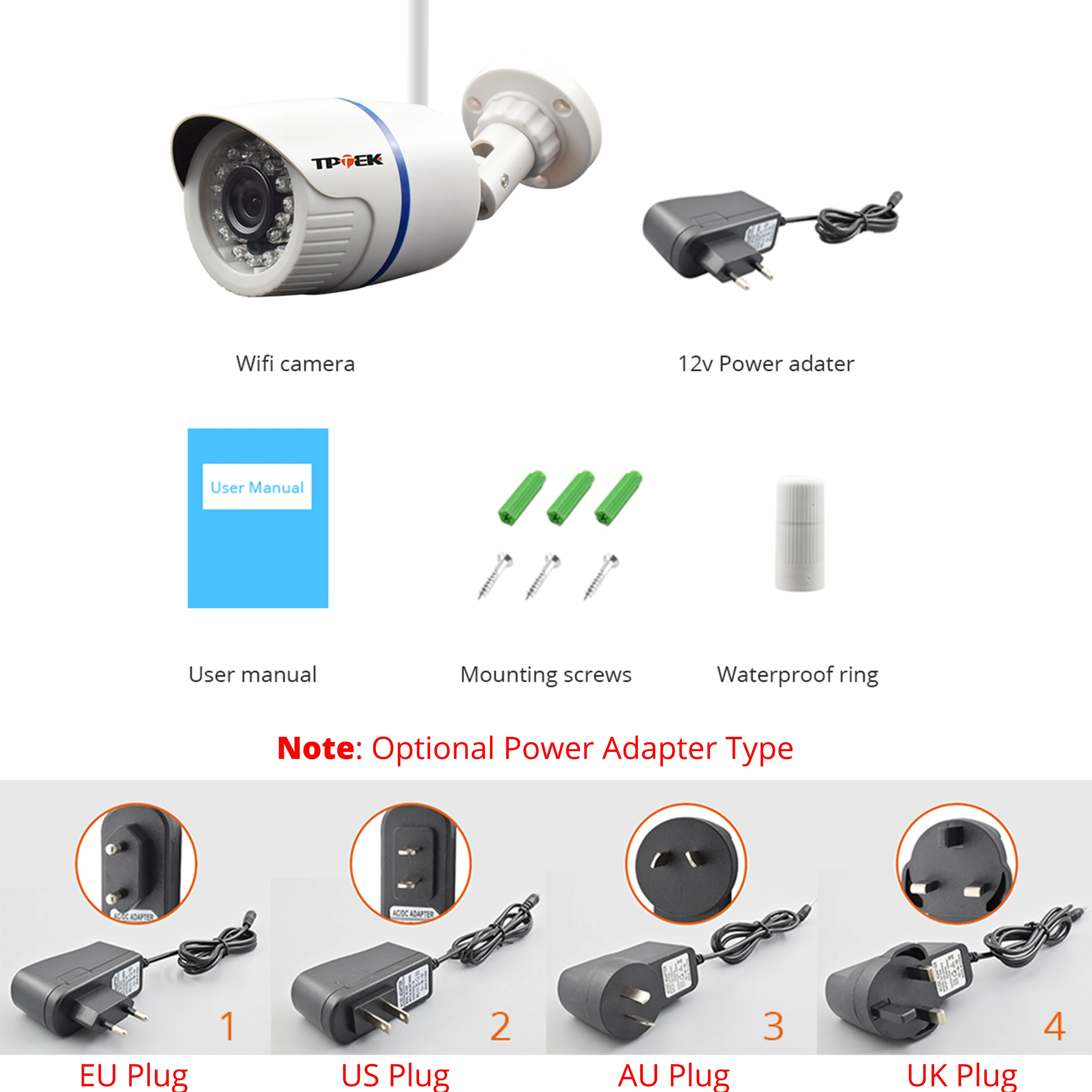 4MP 1080P IP 카메라 야외 WiFi 홈 보안 카메라 무선 감시 Wi Fi 총알 방수 IP 비디오 HD Camara CamHi Cam