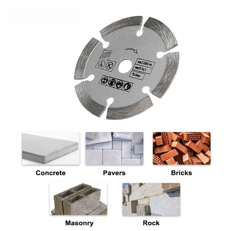 2-delige diamantdoorslijpschijf Steensnijwiel Glaszaagblad voor het snijden van metaal Hout Keramisch Beton Wapening