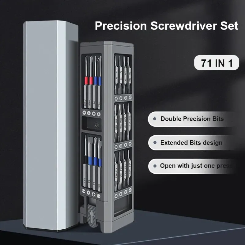 Set di cacciaviti 71 in 1 Punta per cacciavite magnetico di precisione Strumento di riparazione multifunzione professionale per iPhone Xiaomi Watch PC
