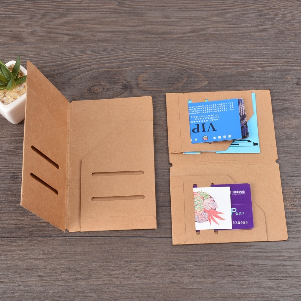Soporte de archivo de papel Kraft, accesorios de Planificador de cuaderno, diario de viaje, tamaño Regular de pasaporte, tarjetero de bolsillo, 3 piezas