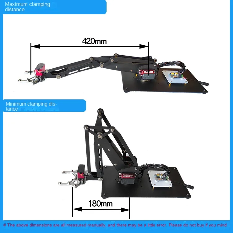 4 dof Roboterarm mit drehbarer großer/kleiner Metall basis für Arduino esp32 Roboter DIY Kit Manipulator Klaue programmier bare Roboter projekte