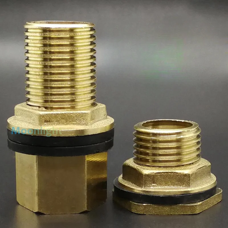 真鍮水タンクコネクタ 1/4 "3/8" 1/2" 3/4" BSP ネジ雄雌パイプ配管継手隔壁ナットジョインターホースアダプター