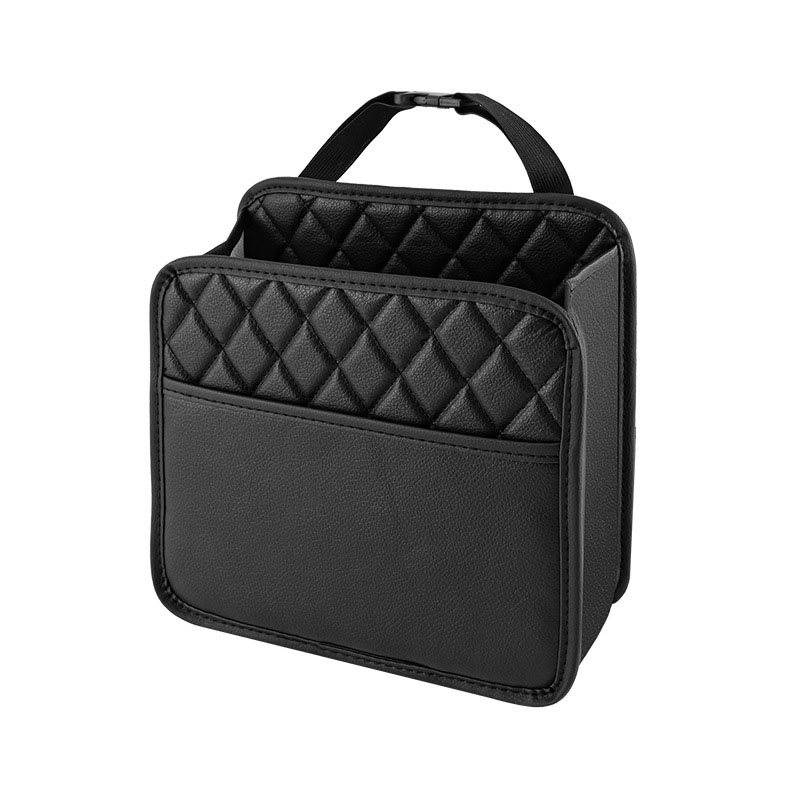 Multi-function Car Seat Back Leather Storage Bag Phone Holder Large Capacity Storage Hanging Bag for Most Car Model Car Interior