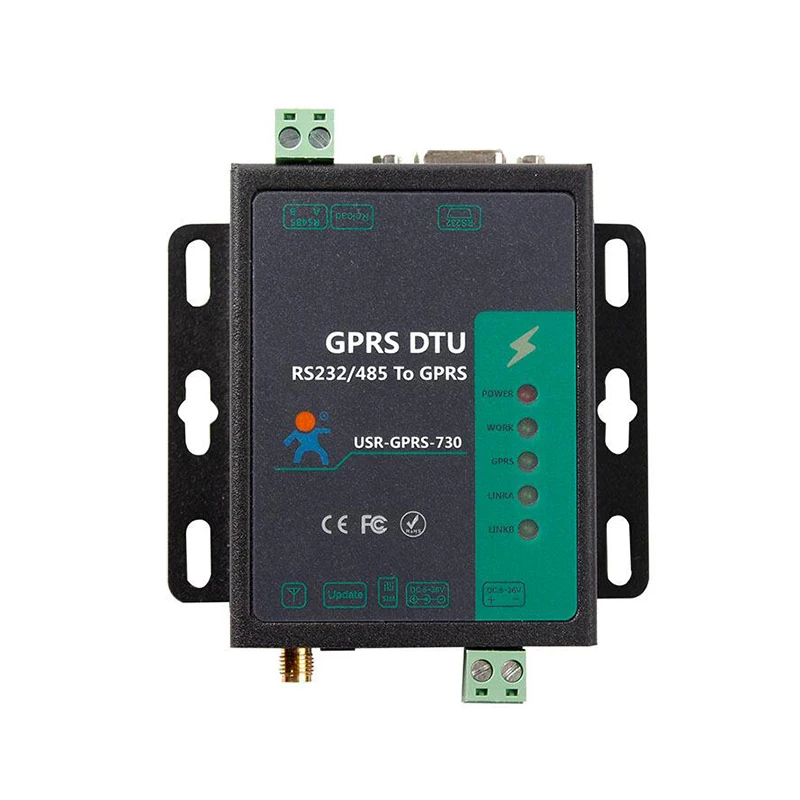 Puerto serie de módem móvil Industrial, convertidor de módem RS232 RS485 a GSM GPRS DTU, USR-GPRS232-730