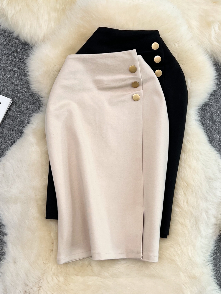 Vrouwen elegante pelated midi rok 2024 zomer mode casual middenlengte OL werk kantoor rokken