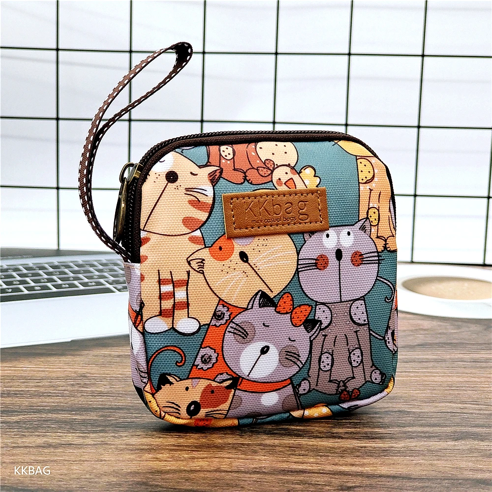 Girl Napkin Credit Card Holder Headphone Case Coin Clip Sanitary Bag Change Purse Tamper-Proof Storage Bag Sanitary Mat Bag