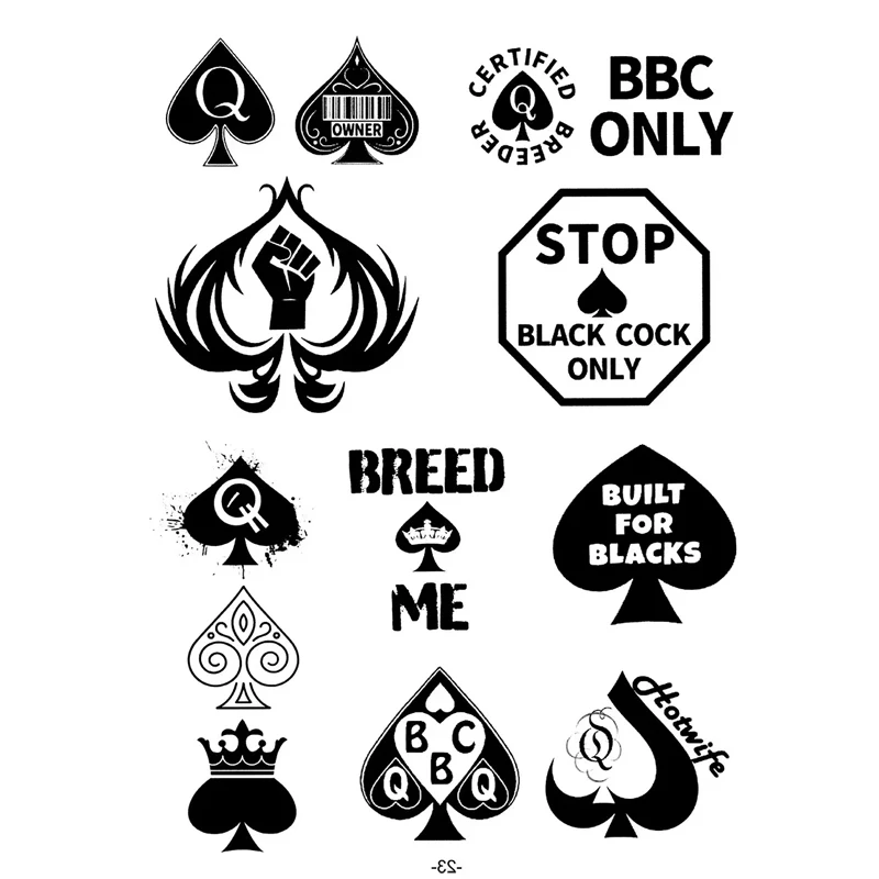 Poker Spades Wasserdicht Temporäre Tattoos Frauen Fake Tattoo Körper Aufkleber Tatoo Männer Festival Tattoo Tatuajes Faux Tatouage