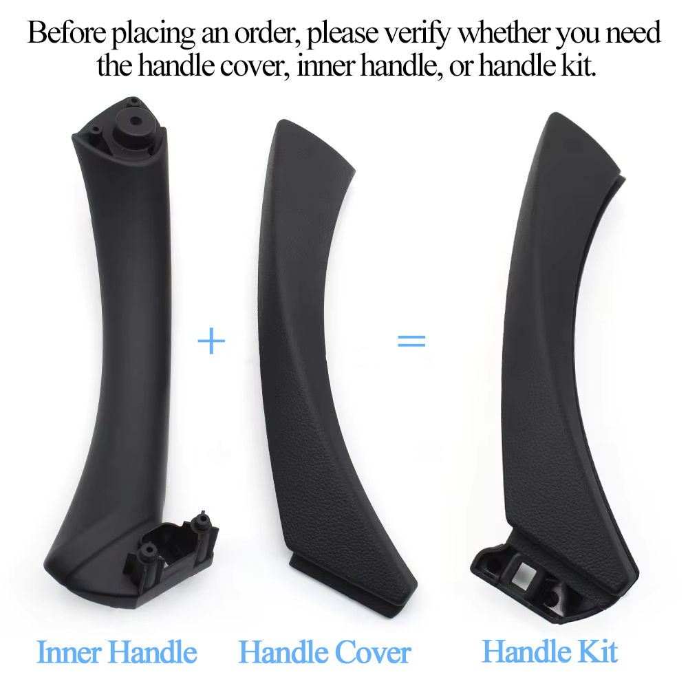 Schwarz Links Rechts Innen Tür Pull Griff Kit Panel Pull Abdeckung Trim Für BMW 3er E90 E91 E92 2004-2012 316 318 320 325 328i