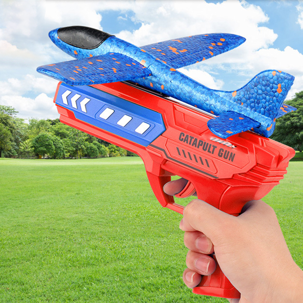 Lançador de avião Brinquedos para crianças, esportes ao ar livre, catapulta antiderrapante, avião com ou sem luz, presentes de aniversário para meninos e meninas