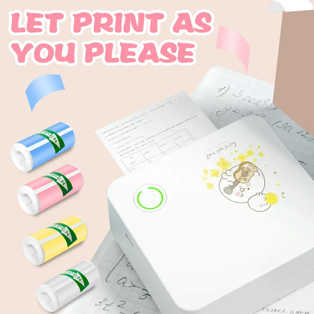 ミニプリンタカラーステッカー感熱紙ラベル紙ステッカー写真用紙 PeriPage PAPERANG Poooli 57 ミリメートル幅フォトプリンタ