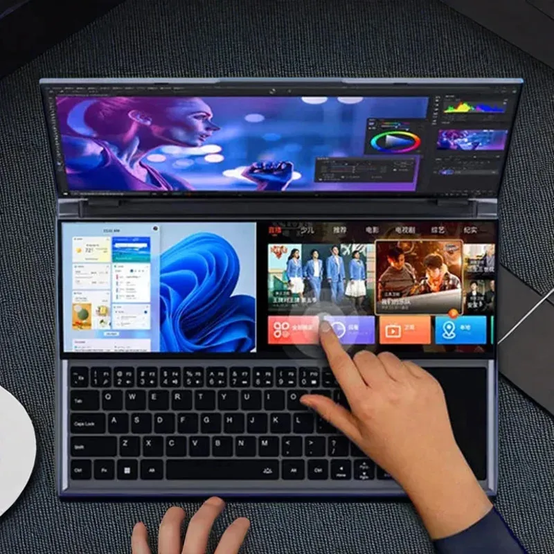 OEM 16 นิ้วแล็ปท็อปสําหรับเล่นเกมหน้าจอคู่ 2560*1600 2K ZBOOK Pro UX582 512GB + 1TBหน้าจอสัมผัสCore I7 10850H 10th Genแล็ปท็อปPC