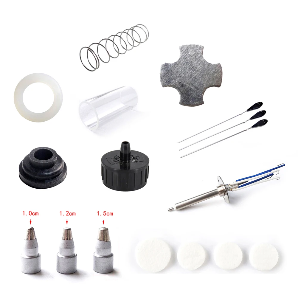 Pro'sKit SS-331H Stazione dissaldante elettrica Sostituisci accessori Tubo filtro Ugello Tappetino ad ago Nucleo di riscaldamento a molla Tubo di vetro