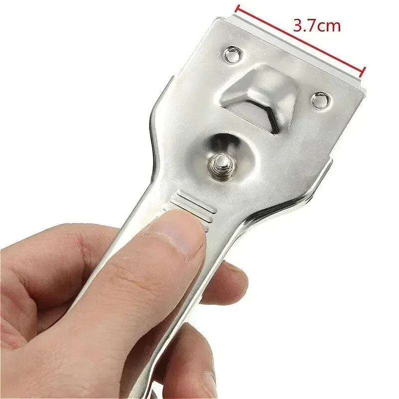 Nettoyeur de grattoir pratique et facile à utiliser, avec 5 lames de rechange, dissolvant de plaque de cuisson en céramique et verre Durable, outil de nettoyage de four et de cuisinière, 1 pièce