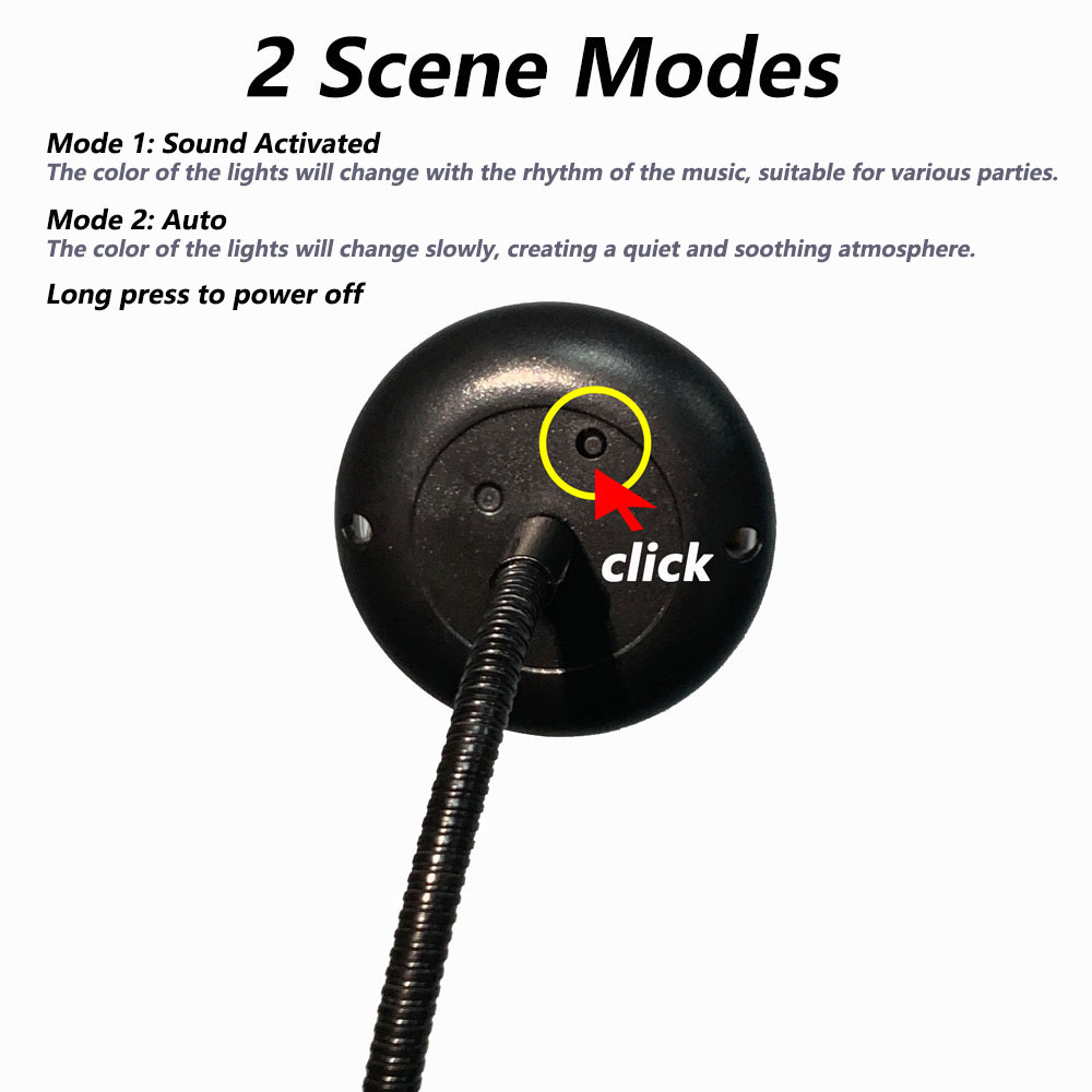 USB Mini Disco Ball Lights RGB Dj Lighting Sound Party Auto Multi Color Car Atmosphere Light Room Decorations Lamp Strobe Light