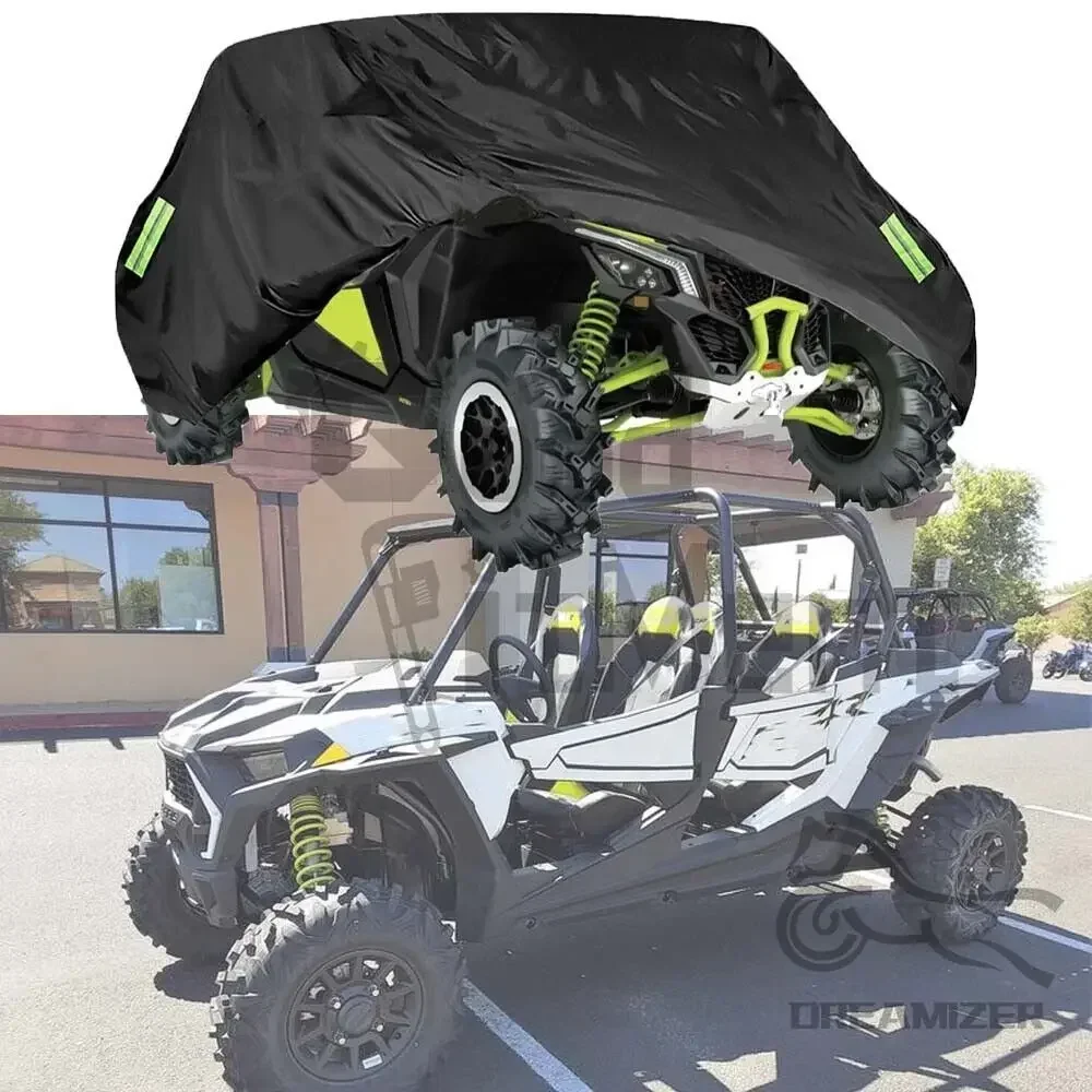 UTV 300D ยูทิลิตี้รถเก็บใช้งานร่วมกับ Polaris RZR PRO XP, RZR PRO R สําหรับ Can-Am สําหรับ Kawasaki 4 ที่นั่งสีดํา