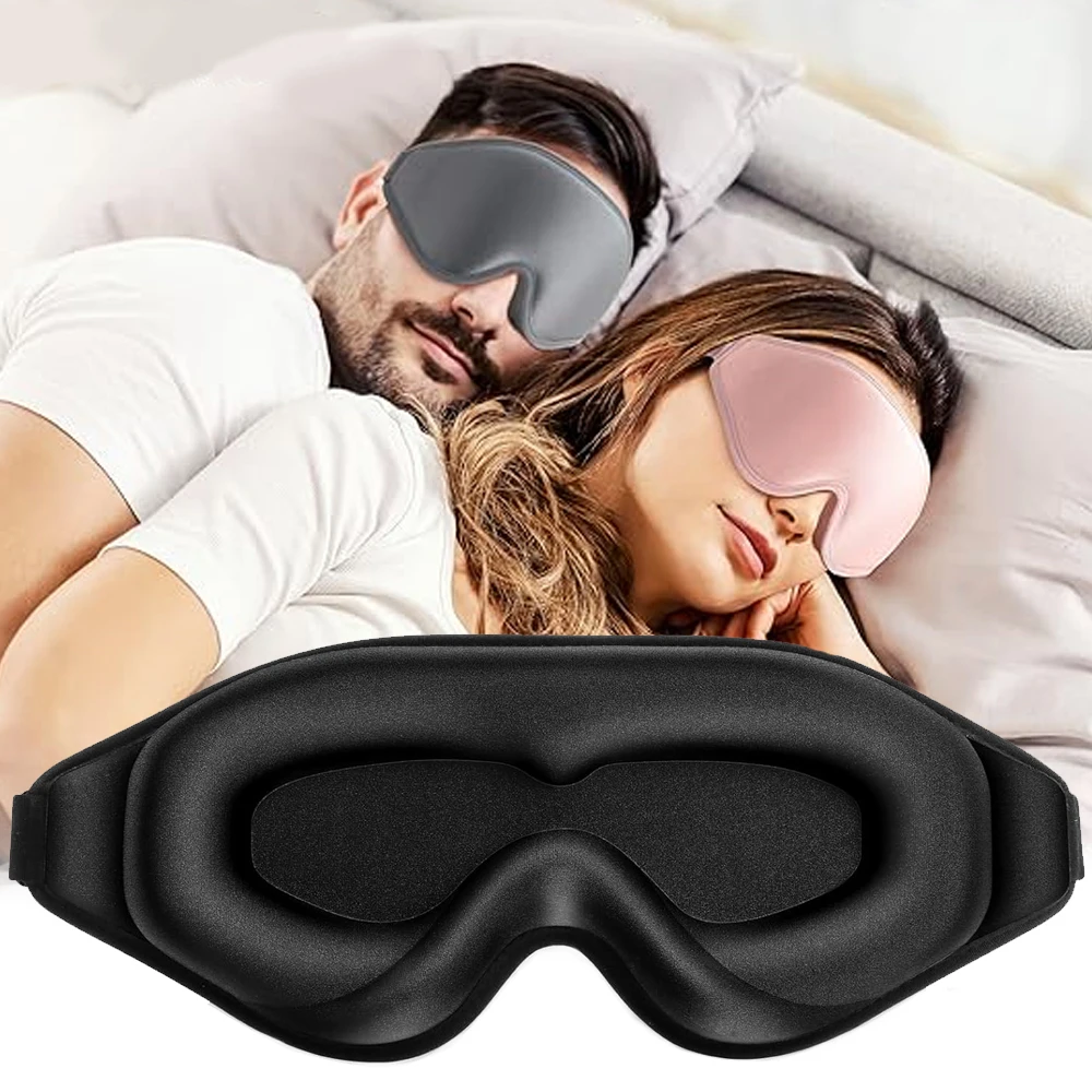 100% блокирующая легкая маска для сна, 3D маска для сна для глаз, мягкая маска для глаз из пены с эффектом памяти, повязка на глаза, помощь для сна Slaapmasker